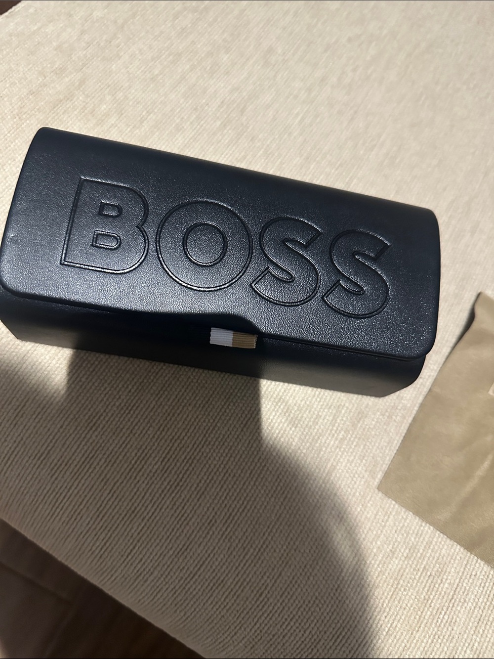 Boss Black Embossed Eyewear Case